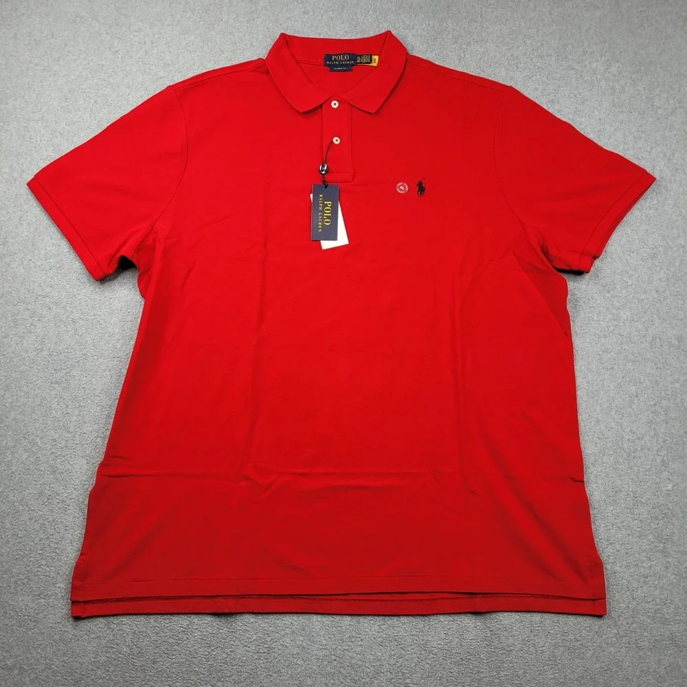Polo Ralph Lauren Polo Shirt Mens XXL Red Classic Fit Short Sleeve Pique